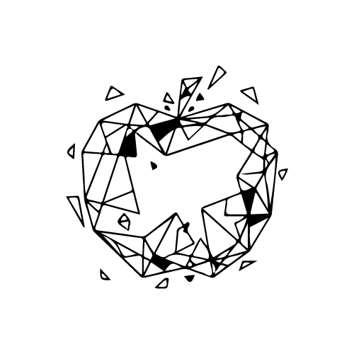 Apple 03 — Apple monogram SVG cut file
