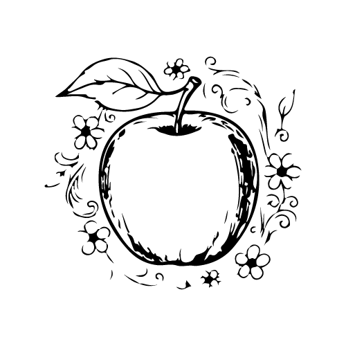 Apple 23 — Apple monogram SVG cut file