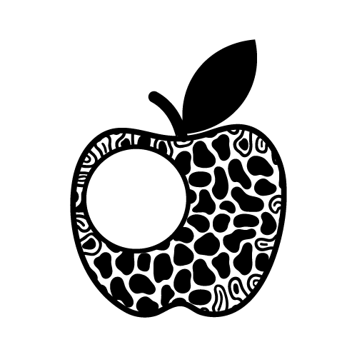Apple 35 — Apple monogram SVG cut file