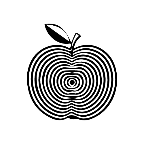 Apple 45 — Apple monogram SVG cut file