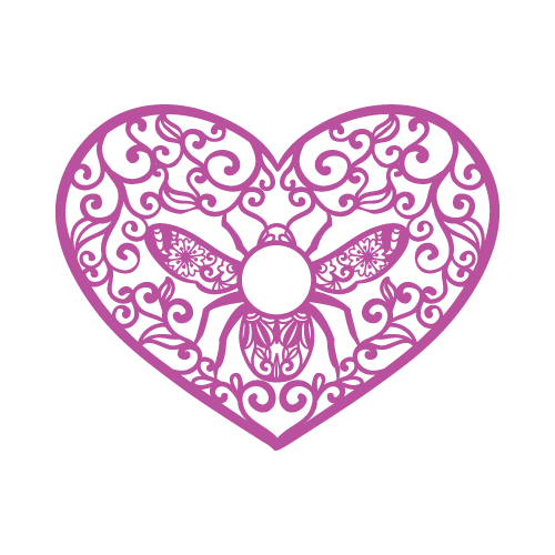 Bee 02 — Bee monogram SVG cut file