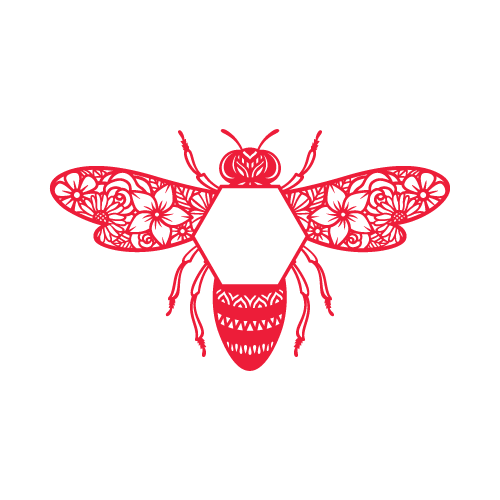 Bee 18 — Bee monogram SVG cut file