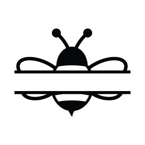 Bee 03 — Bee monogram SVG cut file