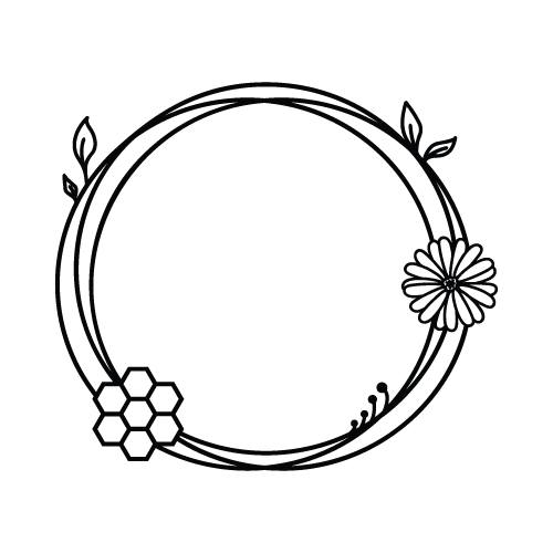 Bee 22 — Bee monogram SVG cut file