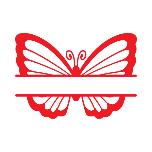 Butterfly 02 — Butterfly monogram SVG cut file