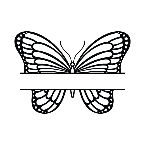 Butterfly 23 — Butterfly monogram SVG cut file