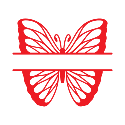Butterfly 25 — Butterfly monogram SVG cut file