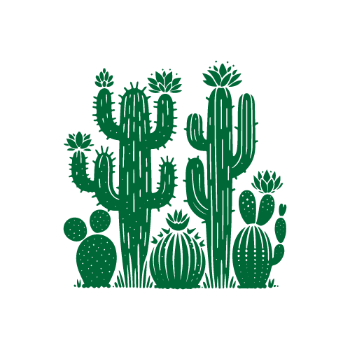Cactus 34 — Cactus monogram SVG cut file
