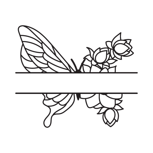 Flowers 21 — Flowers monogram SVG cut file