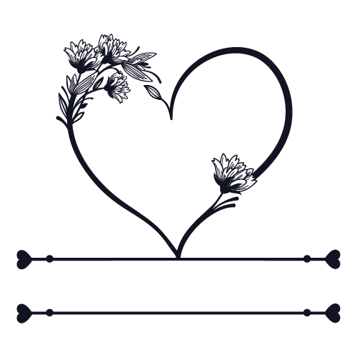 Heart 21 — Heart monogram SVG cut file