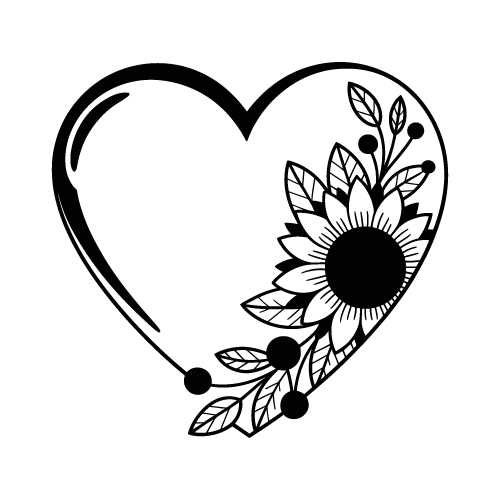 Heart 50 — Heart monogram SVG cut file
