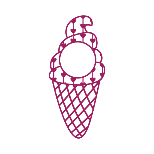 Ice Cream 25 — Ice Cream monogram SVG cut file