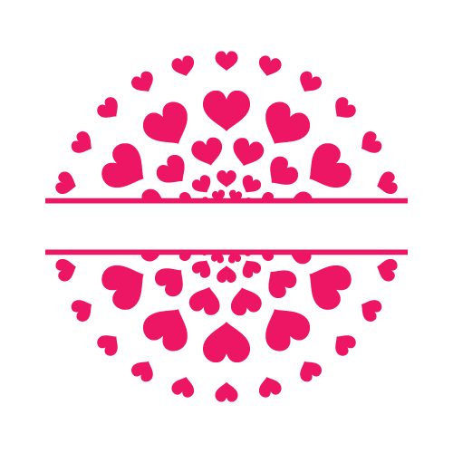 Valentine's Day 25 — Valentine's Day monogram SVG cut file