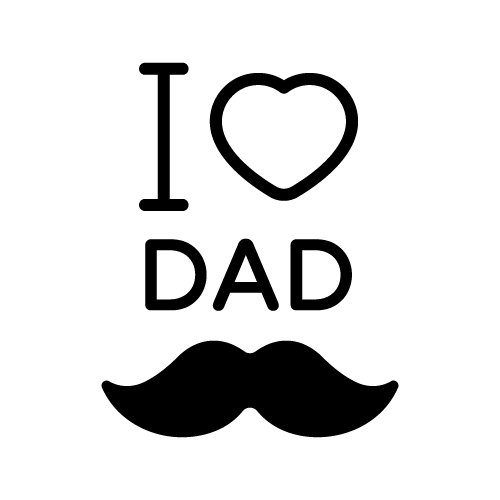 Dad 17 — Dad shape SVG cut file