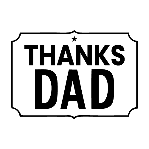 Dad 42 — Dad shape SVG cut file