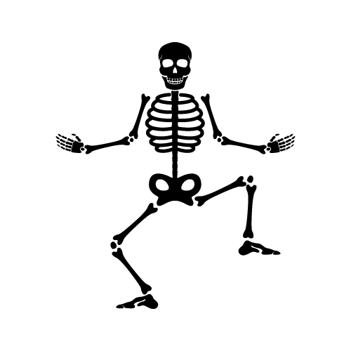 Skeleton 22 — Skeleton shape SVG cut file