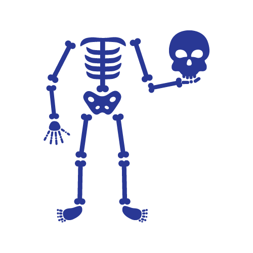 Skeleton 25 — Skeleton shape SVG cut file