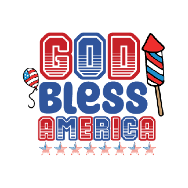 4th of July stickers design
