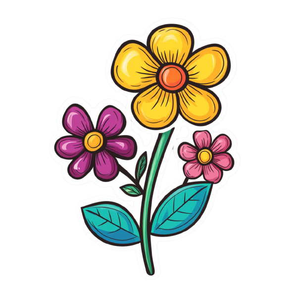 Flower stickers design