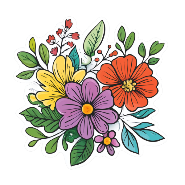 Flower 18 — Flower sticker SVG cut file