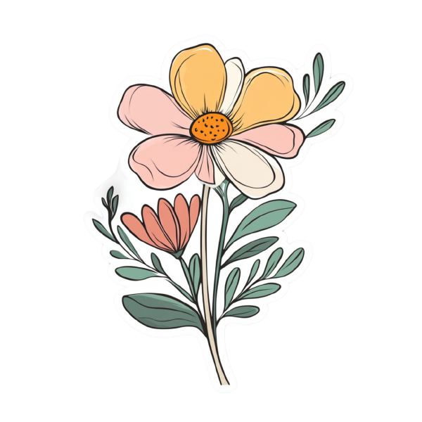 Flower 38 — Flower sticker SVG cut file