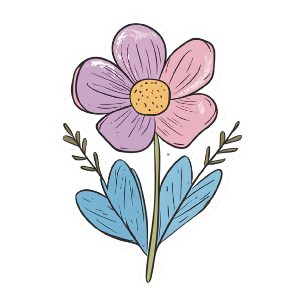 Flower 42 — Flower sticker SVG cut file
