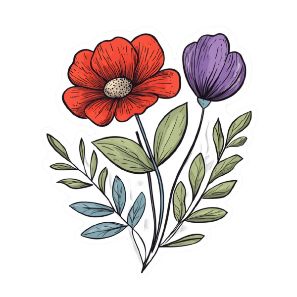 Flower 43 — Flower sticker SVG cut file
