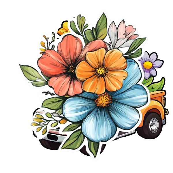 Flower 44 — Flower sticker SVG cut file