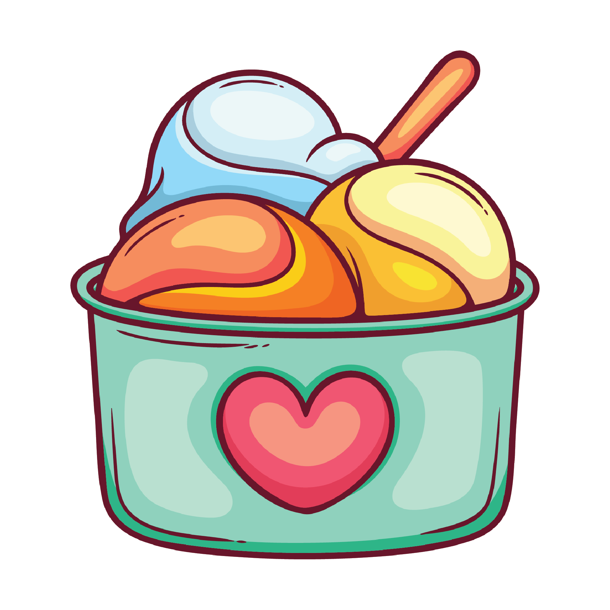 Ice Cream stickers design
