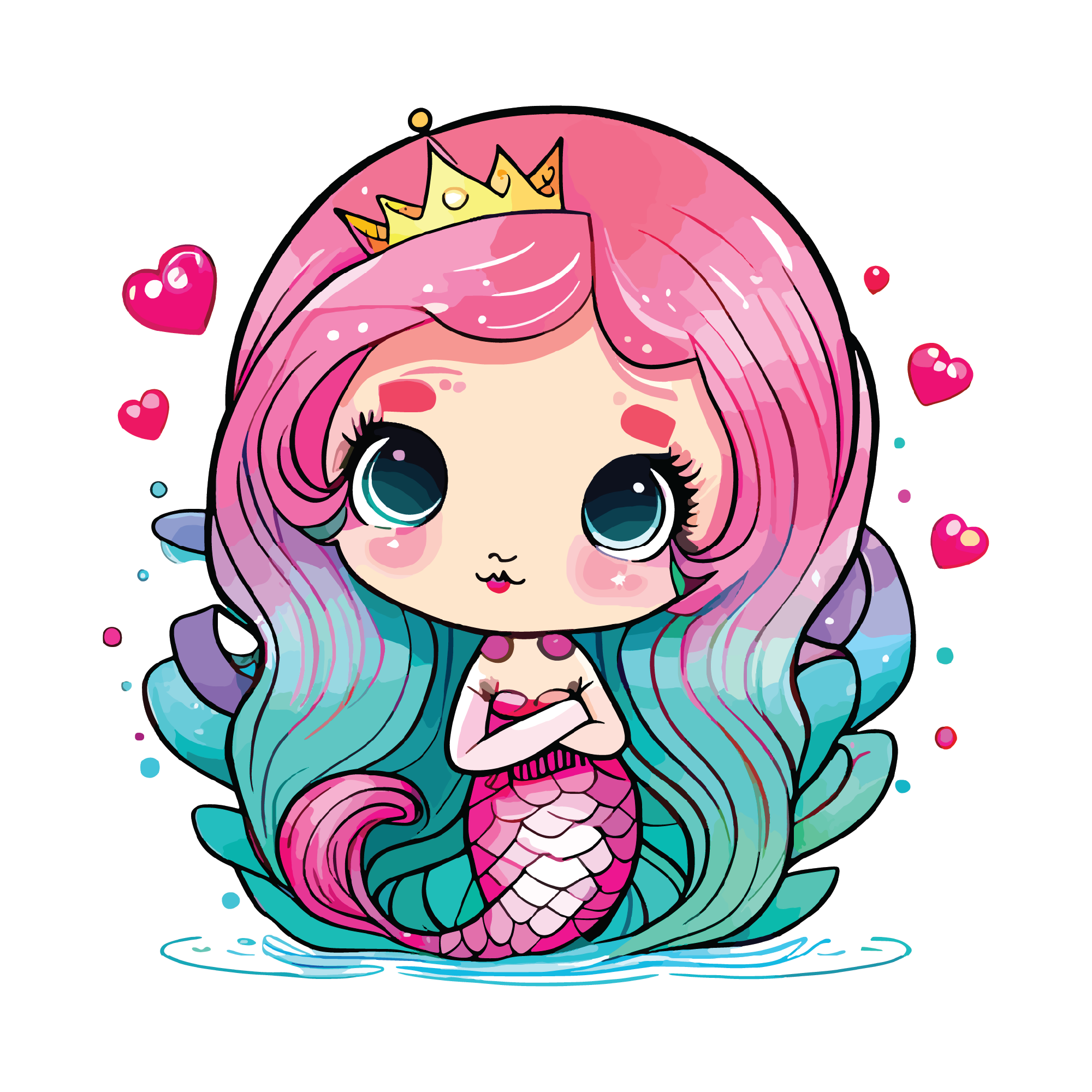 Mermaid 19 — Mermaid sticker SVG cut file