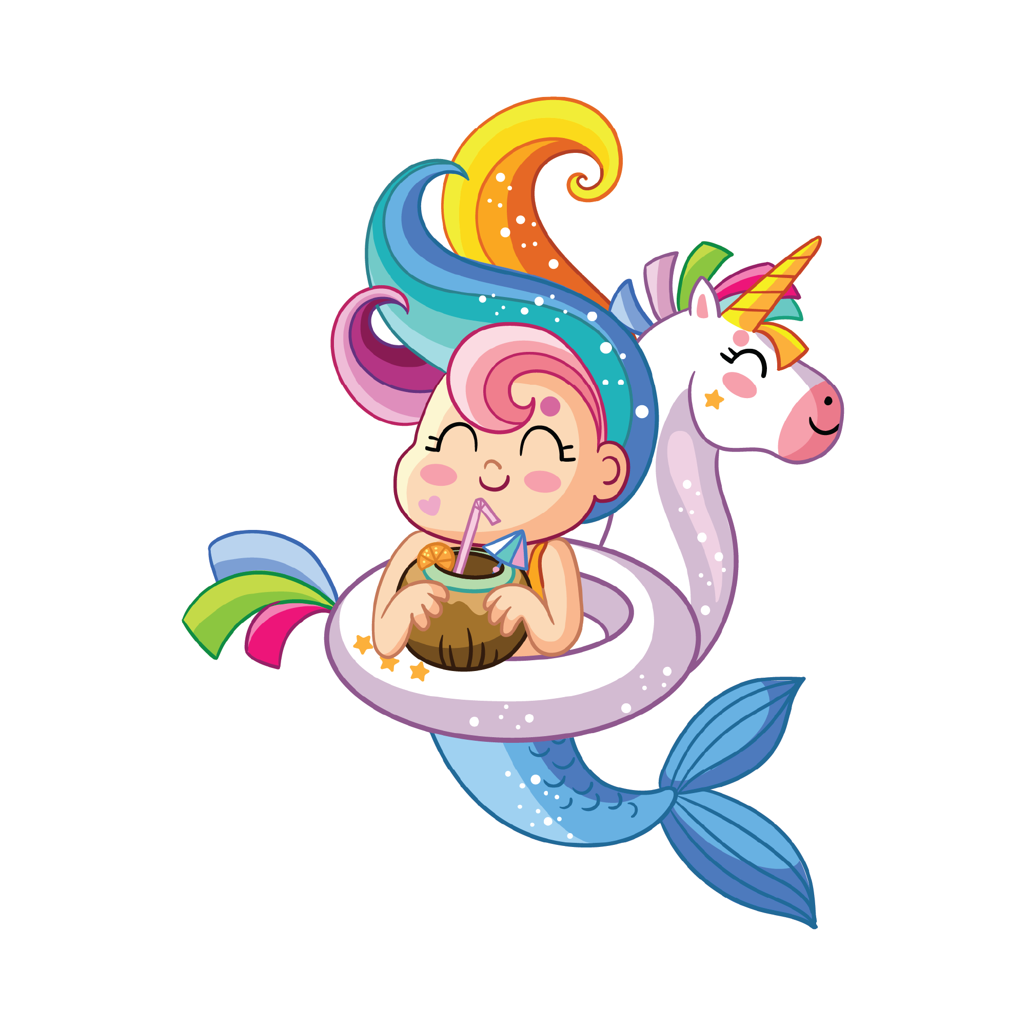 Mermaid 21 — Mermaid sticker SVG cut file