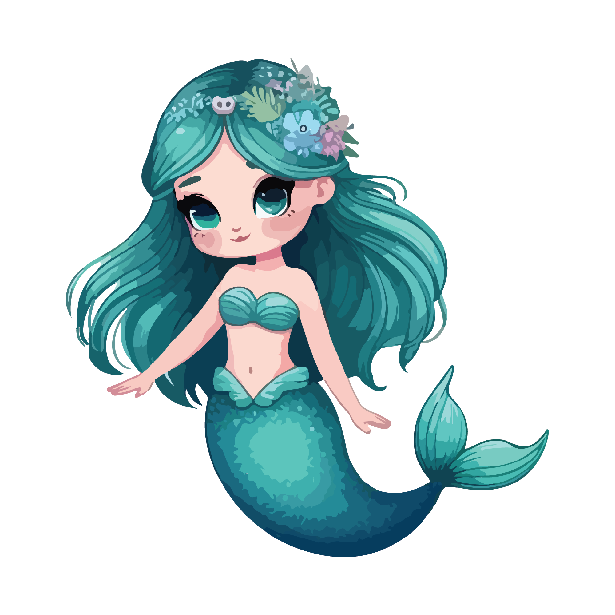 Mermaid 23 — Mermaid sticker SVG cut file