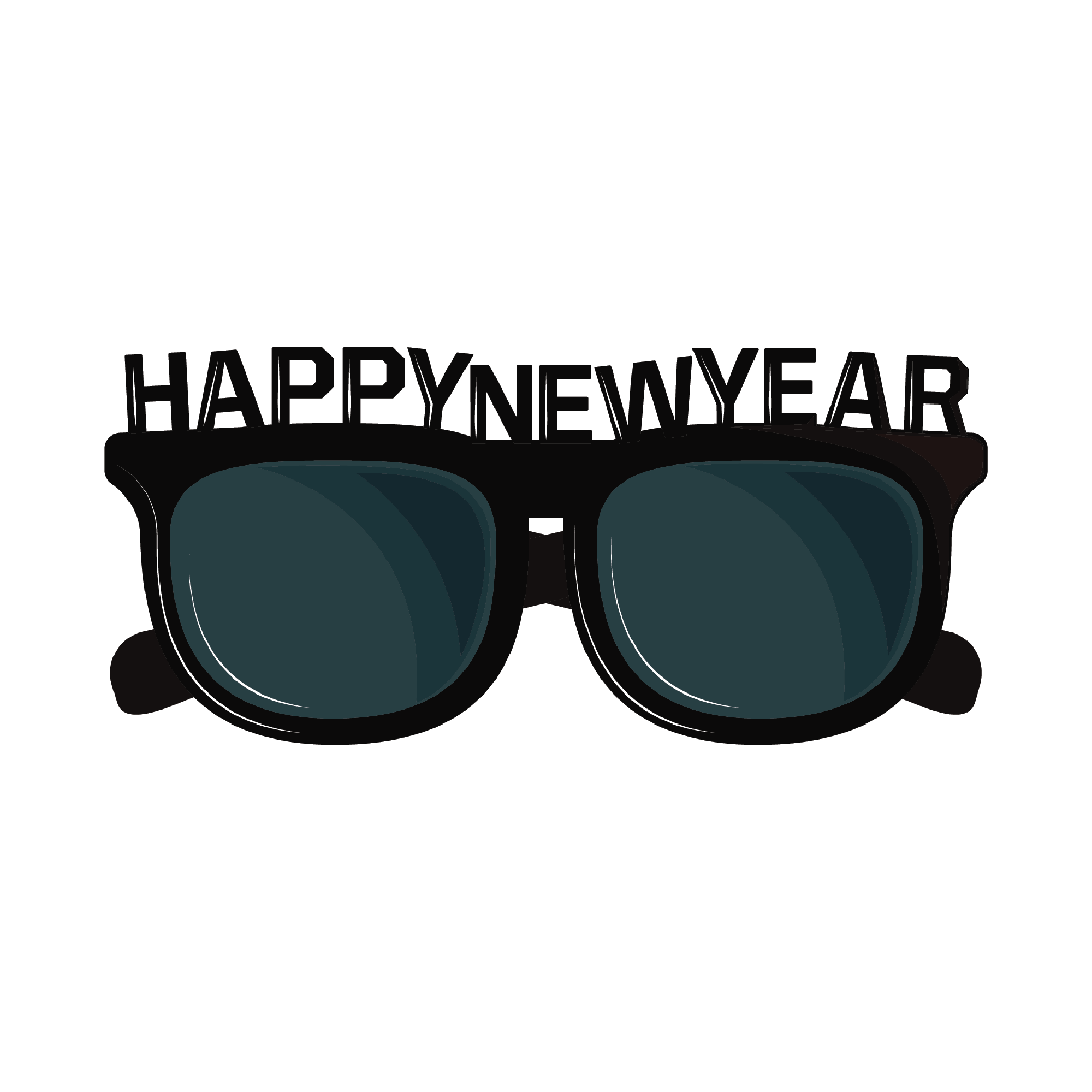 New Year 03 — New Year sticker SVG cut file