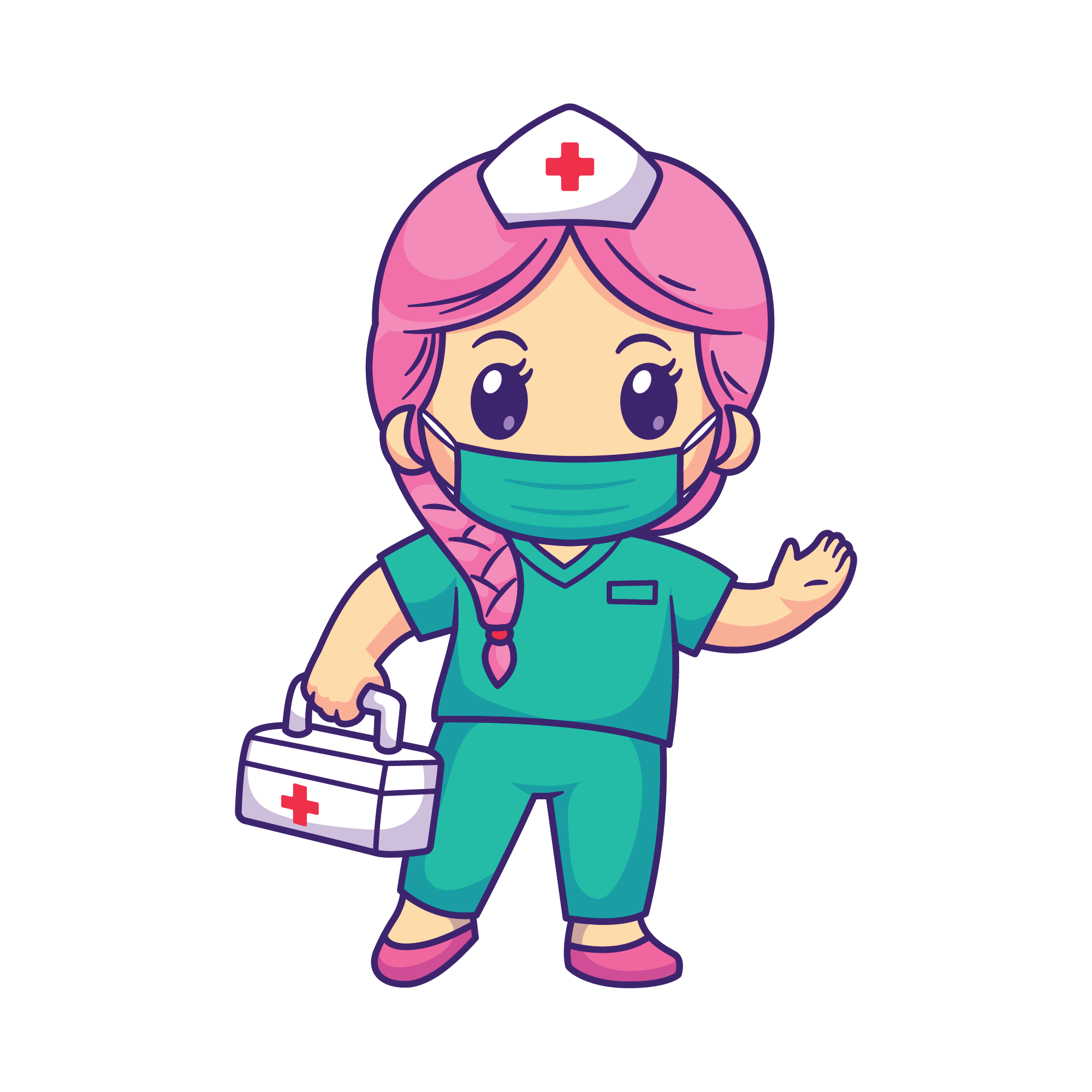 Nurse stickers SVG designs — 25 cut files