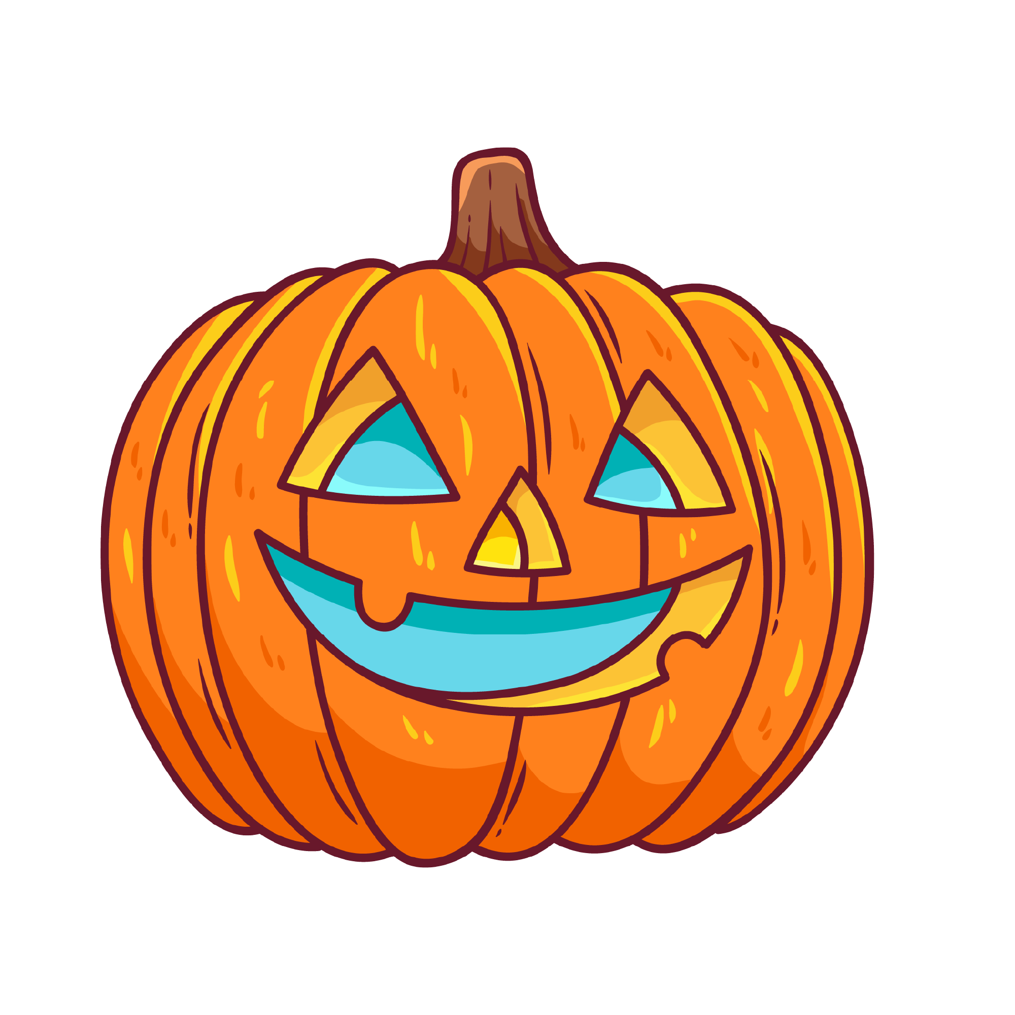 Pumpkin Face stickers SVG designs — 50 cut files