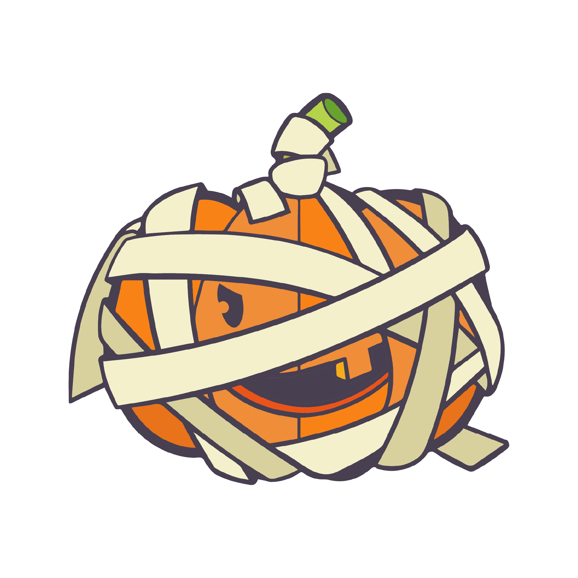 Pumpkin Face 03 — Pumpkin Face sticker SVG cut file