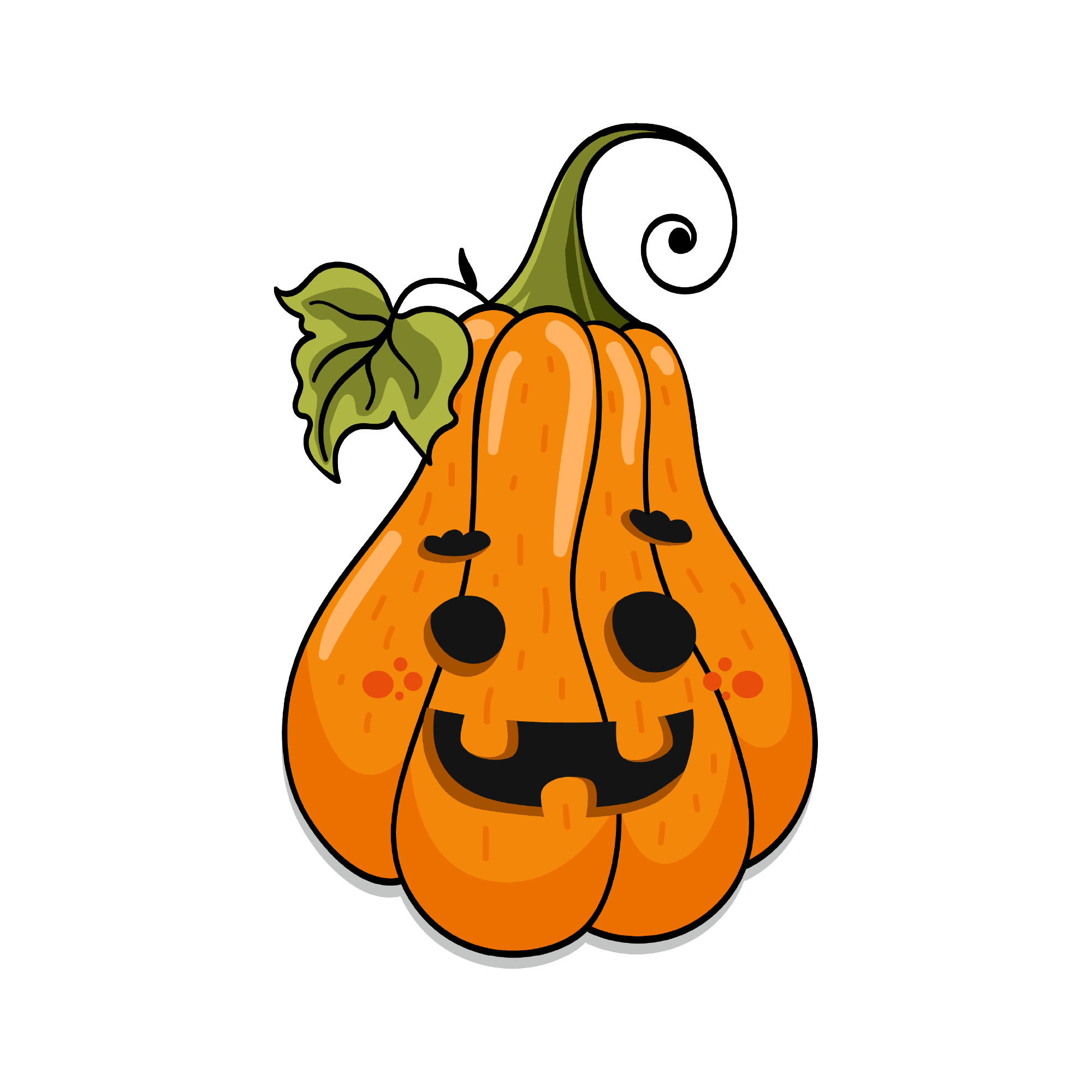 Pumpkin Face 22 — Pumpkin Face sticker SVG cut file