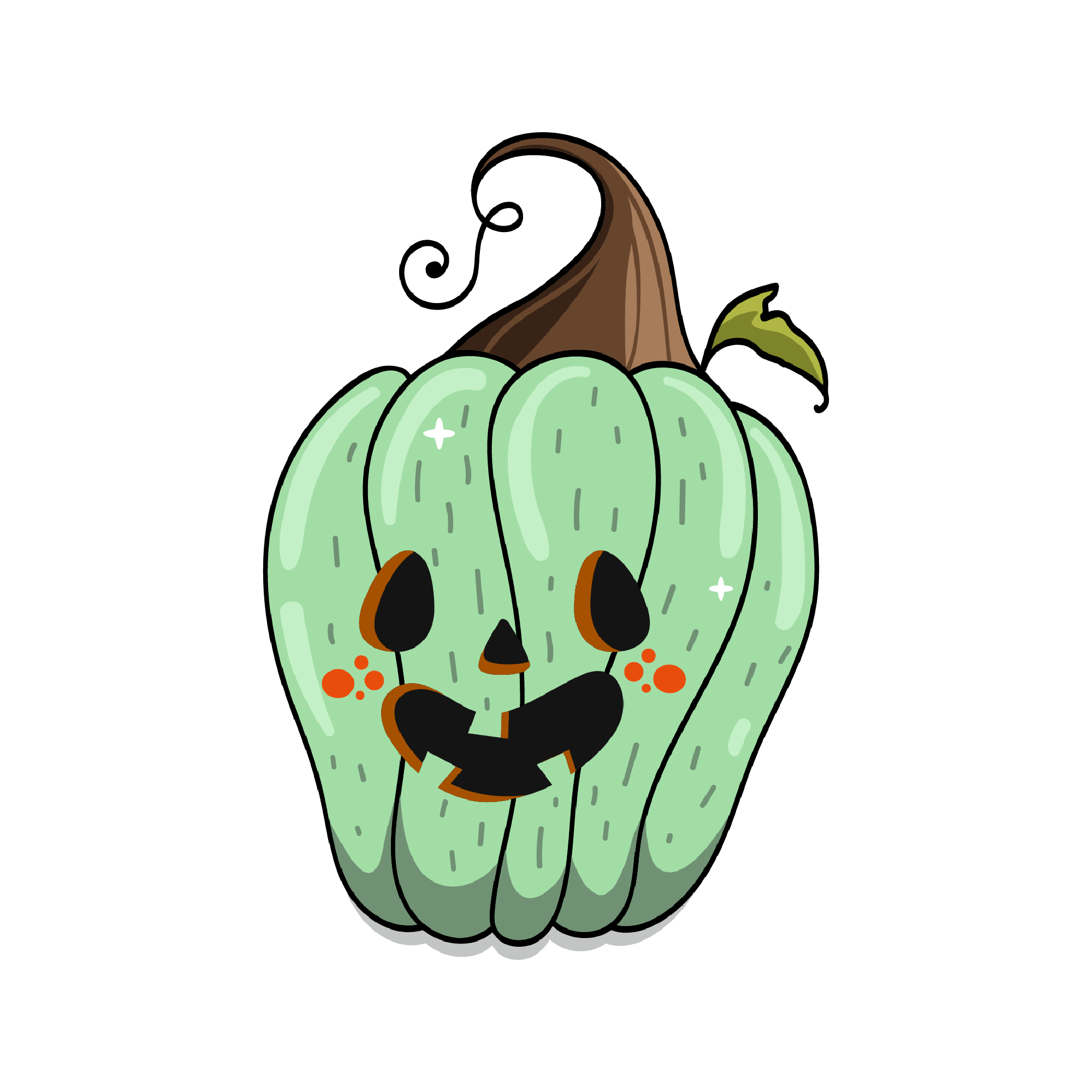Pumpkin Face 23 — Pumpkin Face sticker SVG cut file