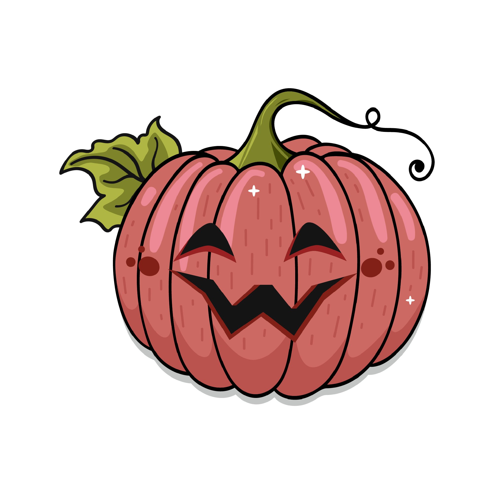 Pumpkin Face 24 — Pumpkin Face sticker SVG cut file