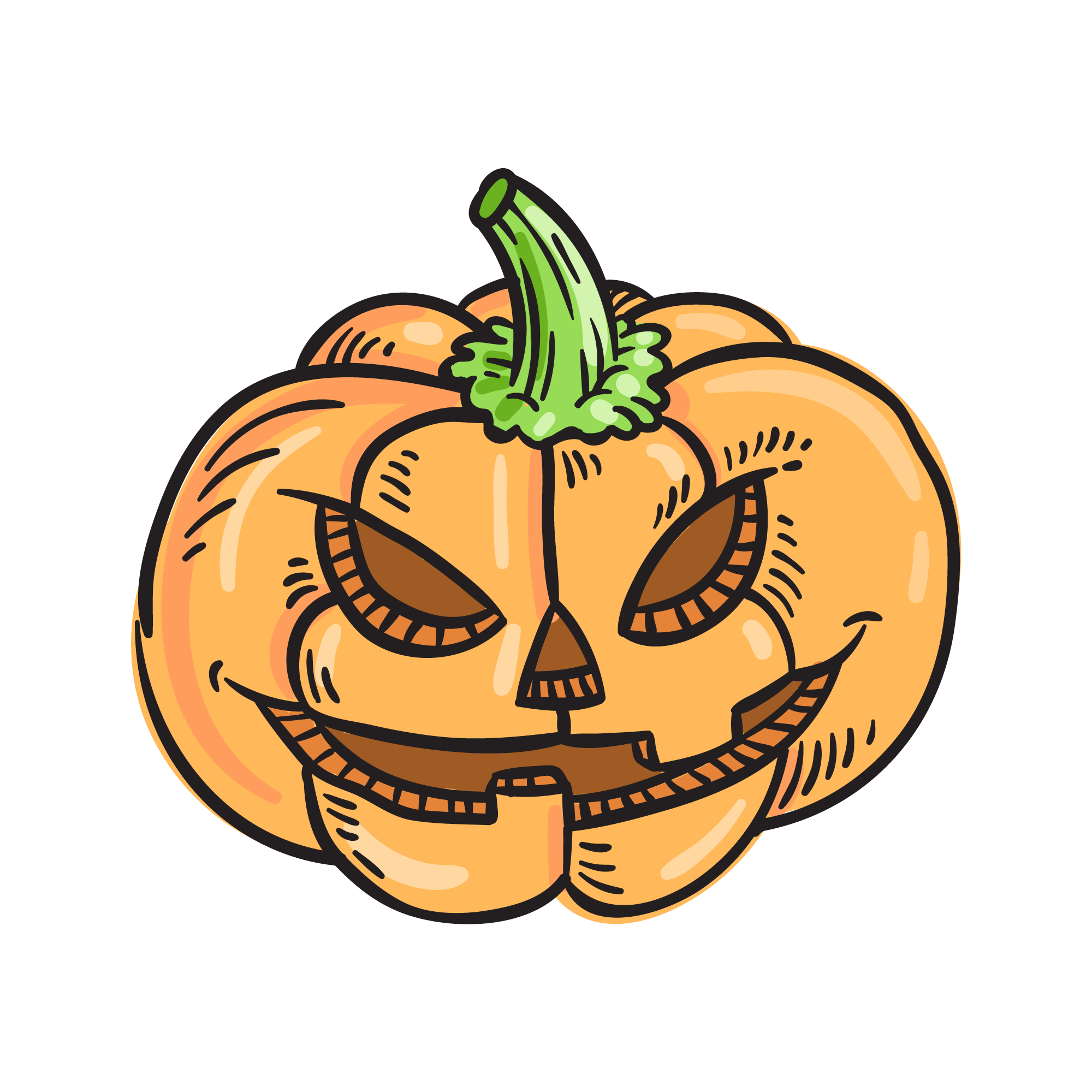 Pumpkin Face 26 — Pumpkin Face sticker SVG cut file