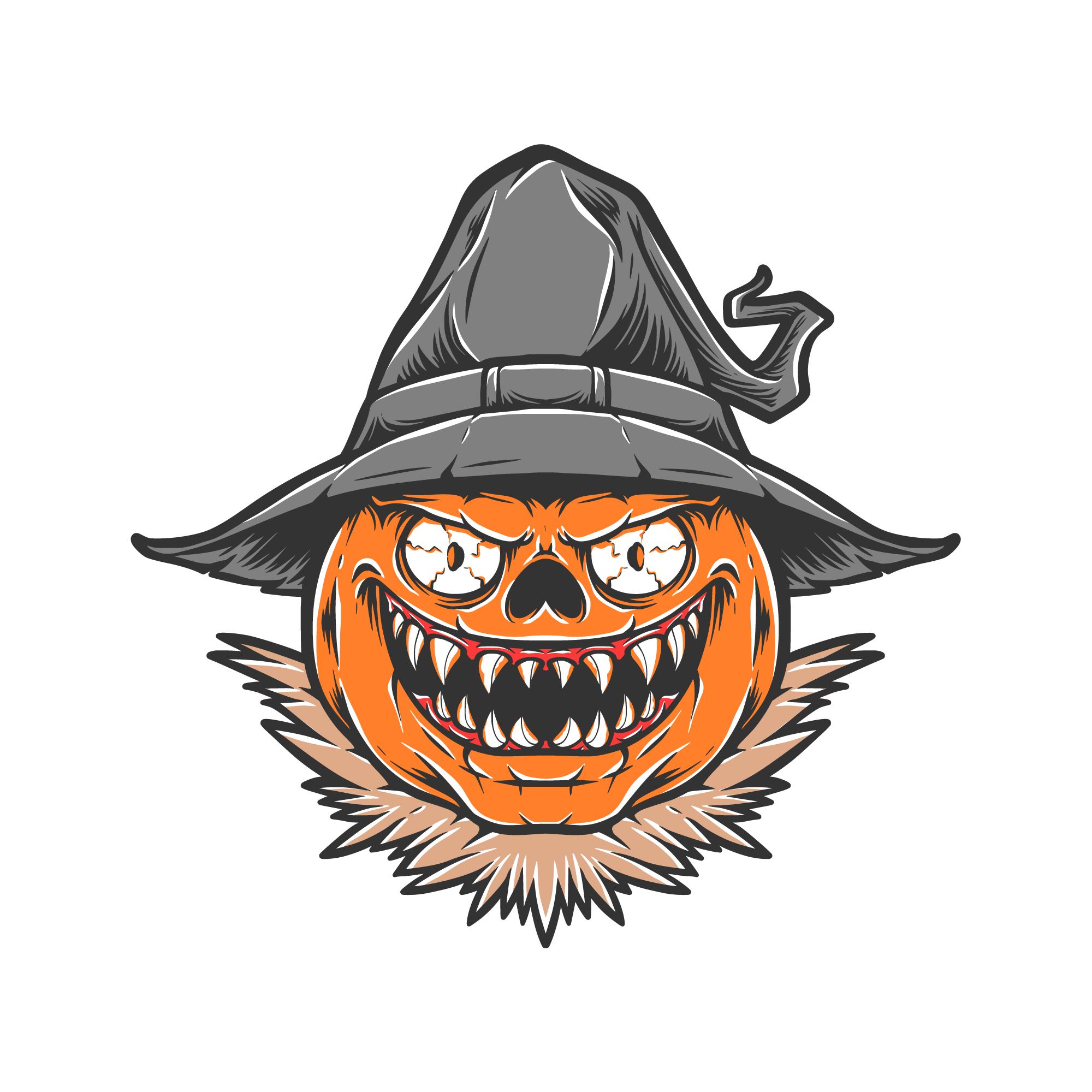 Pumpkin Face 42 — Pumpkin Face sticker SVG cut file