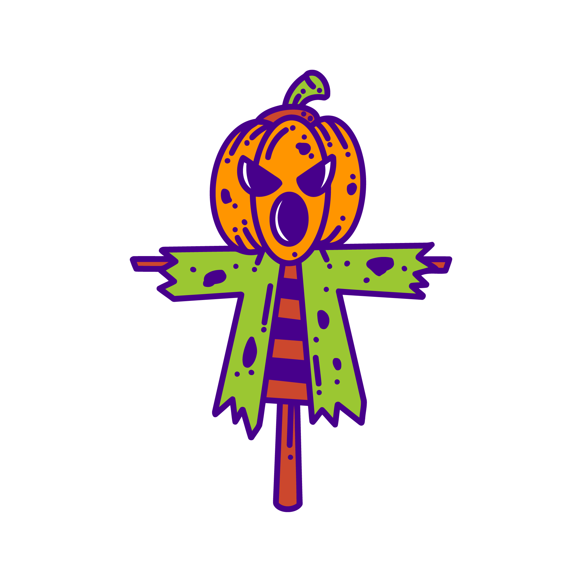 Pumpkin Face 50 — Pumpkin Face sticker SVG cut file