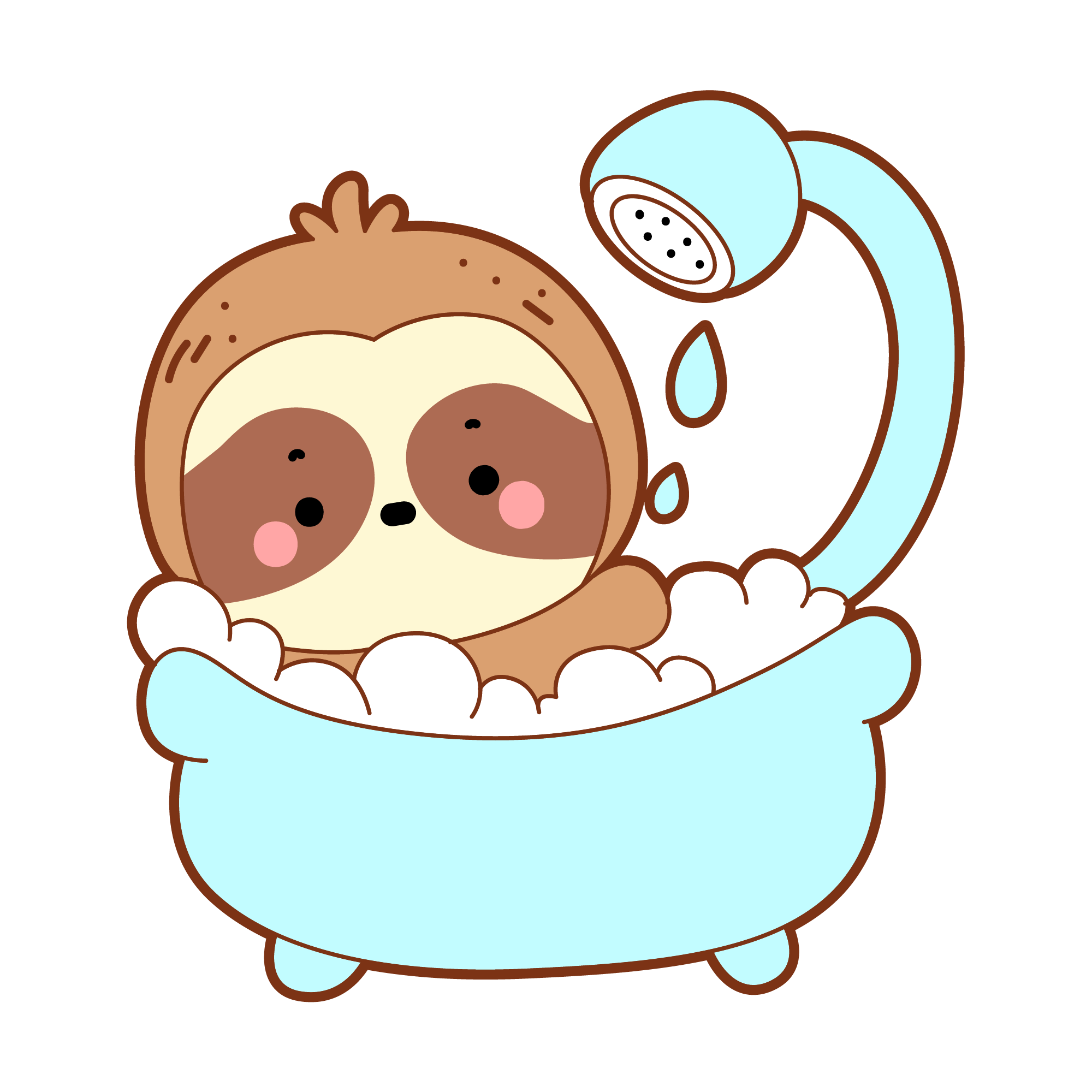 Sloth 02 — Sloth sticker SVG cut file
