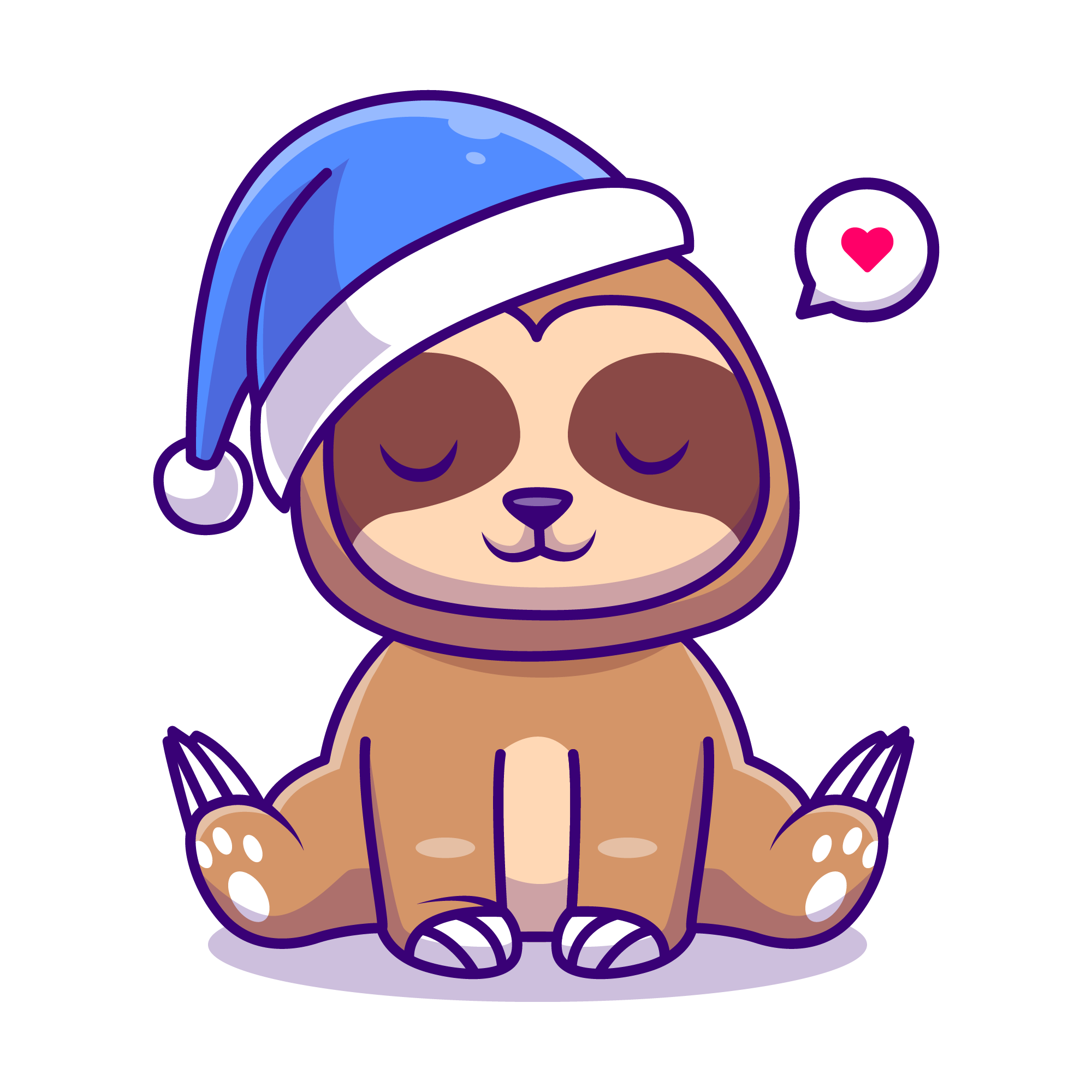 Sloth 17 — Sloth sticker SVG cut file