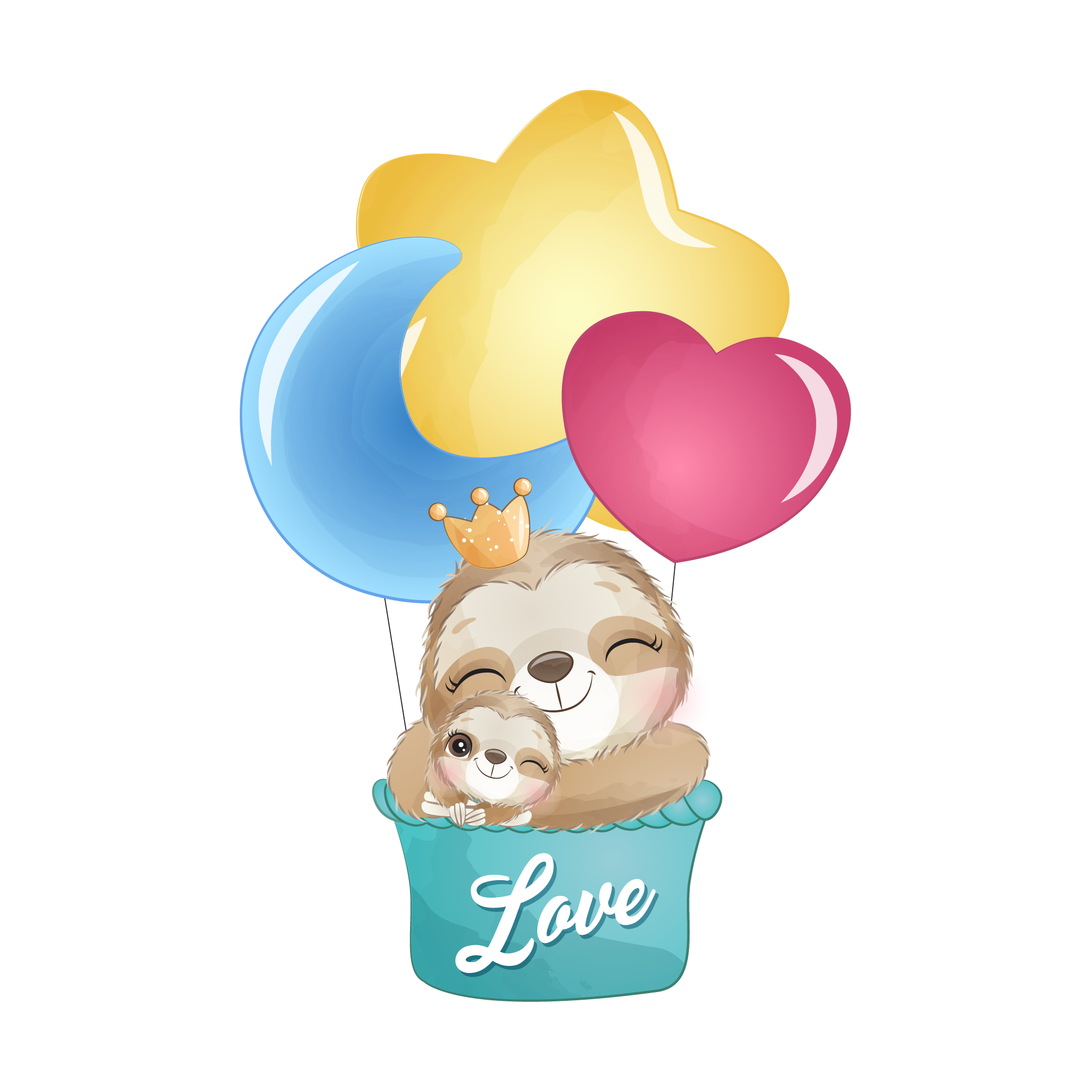 Sloth 03 — Sloth sticker SVG cut file