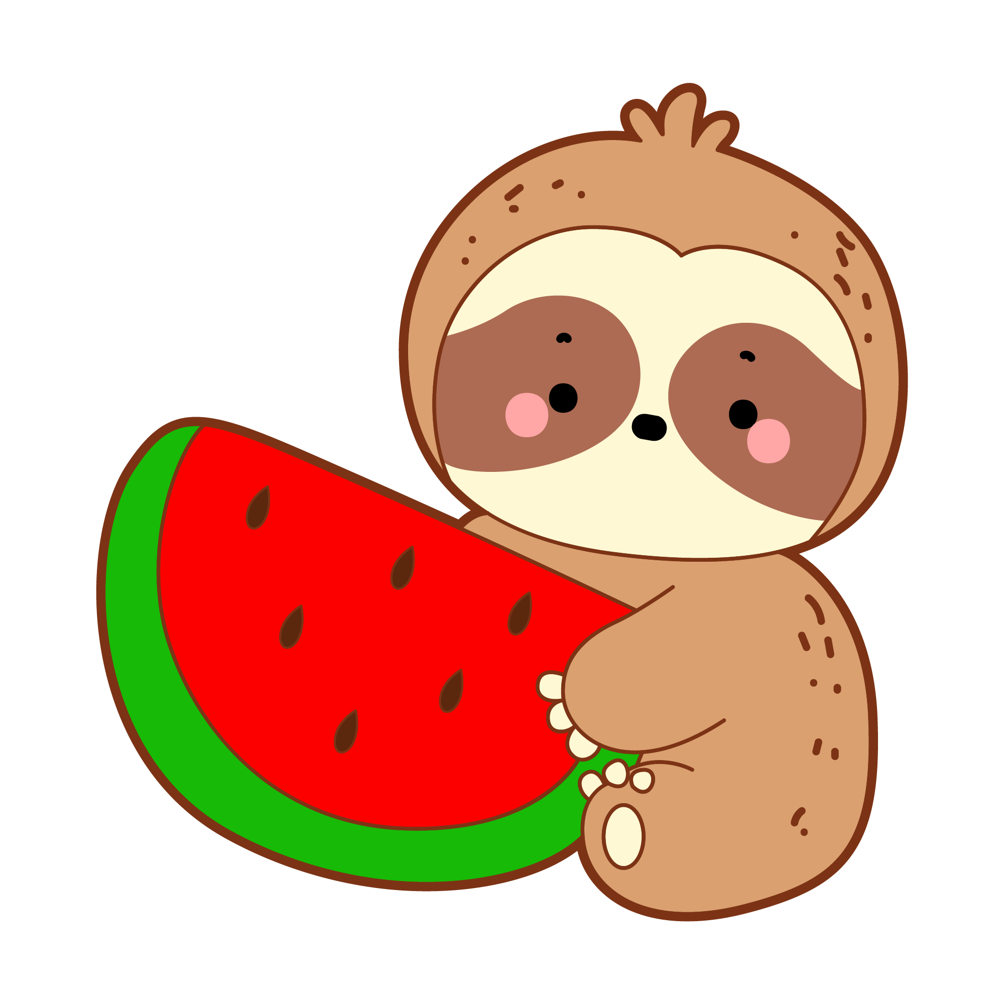 Sloth 21 — Sloth sticker SVG cut file
