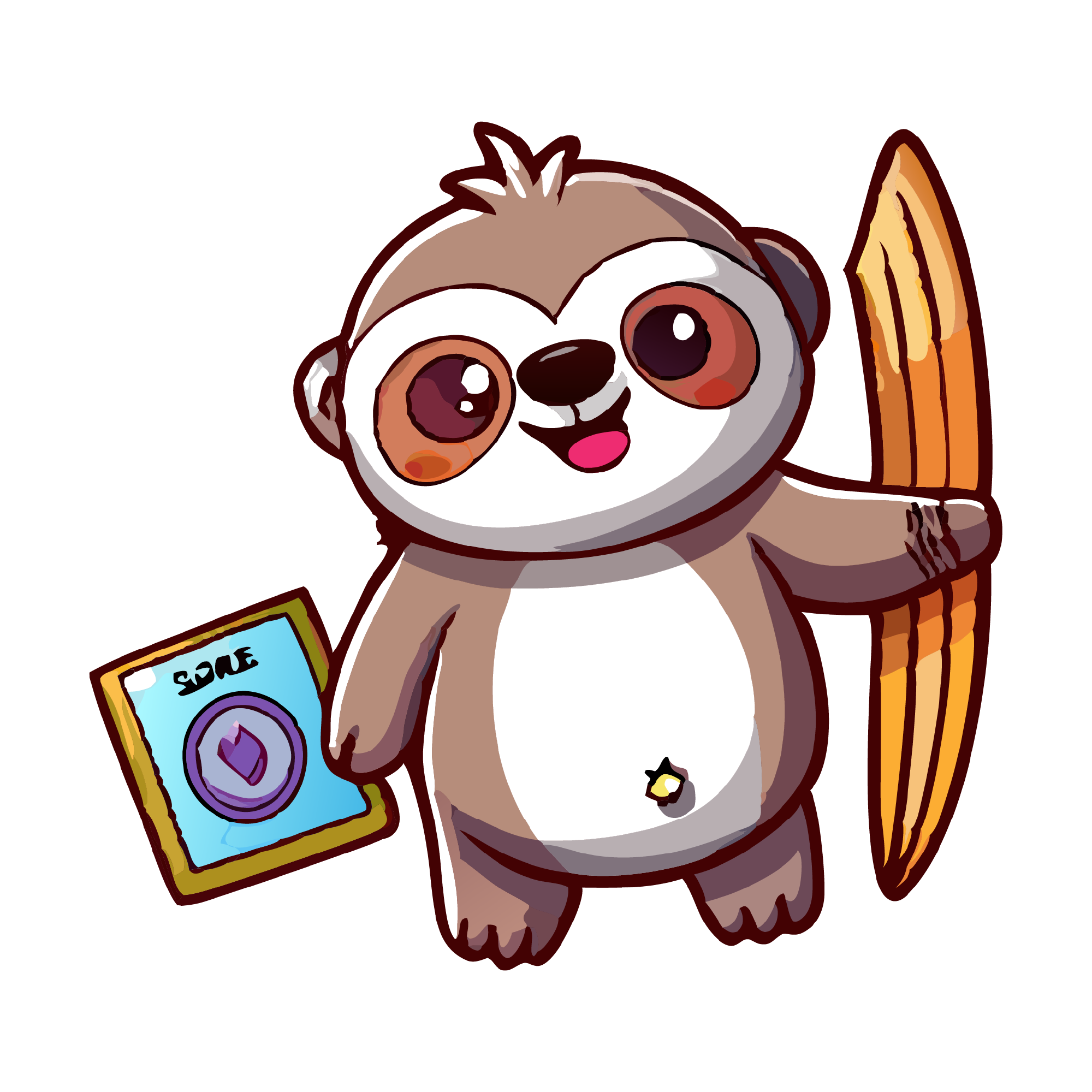 Sloth 22 — Sloth sticker SVG cut file