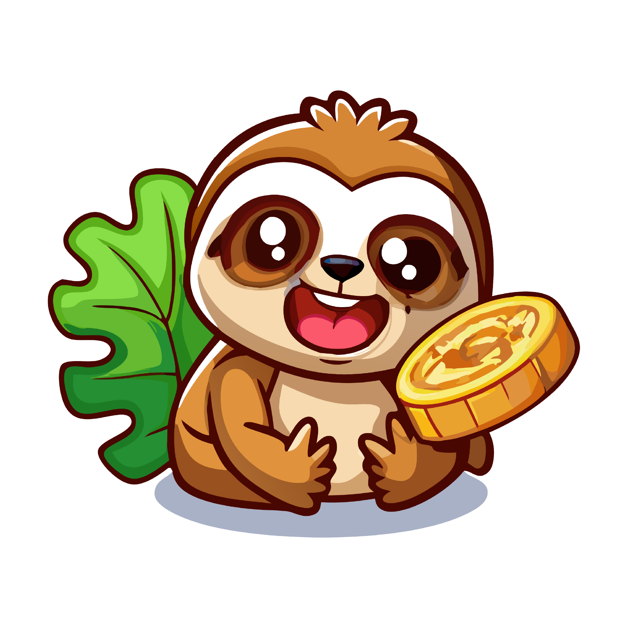 Sloth 25 — Sloth sticker SVG cut file