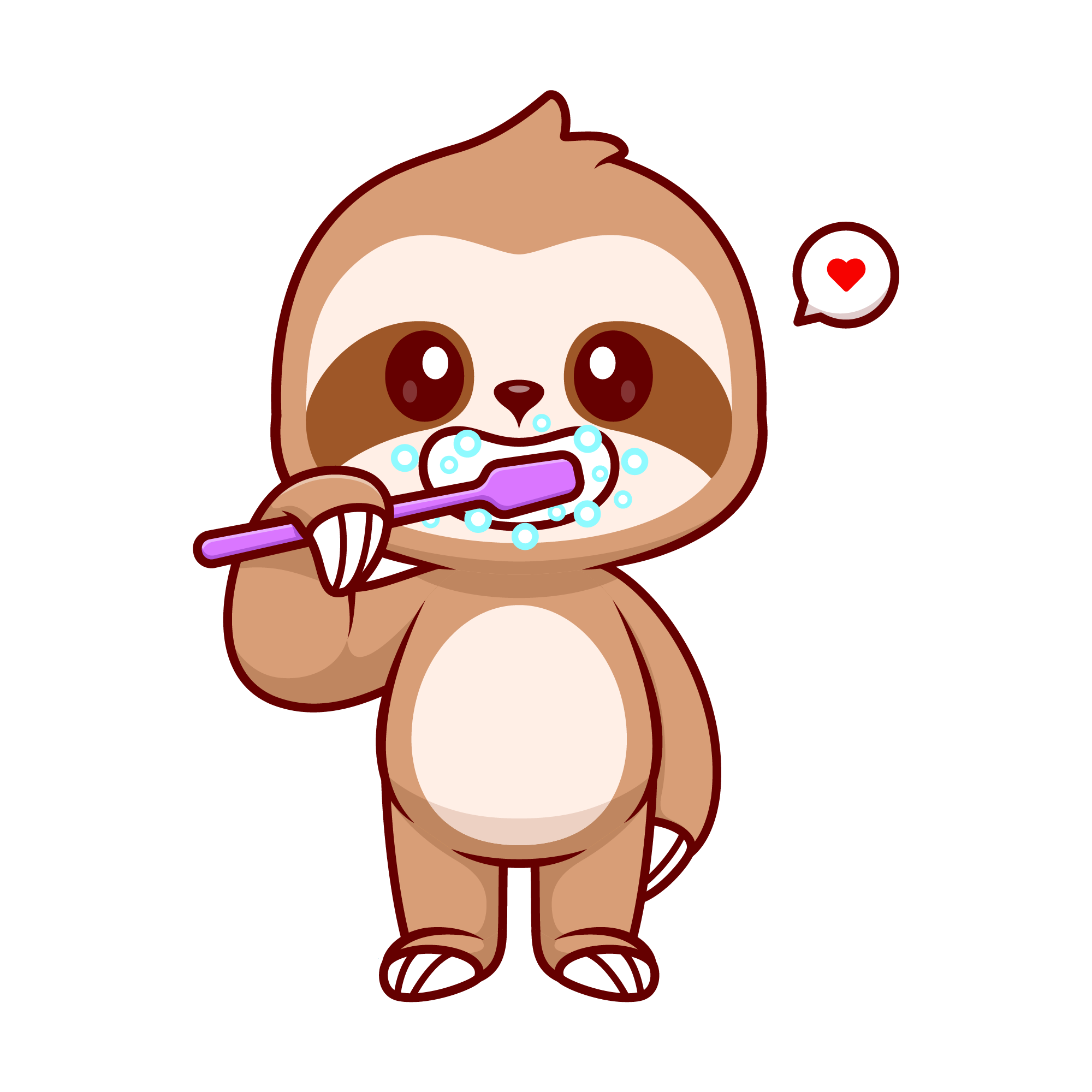 Sloth 27 — Sloth sticker SVG cut file