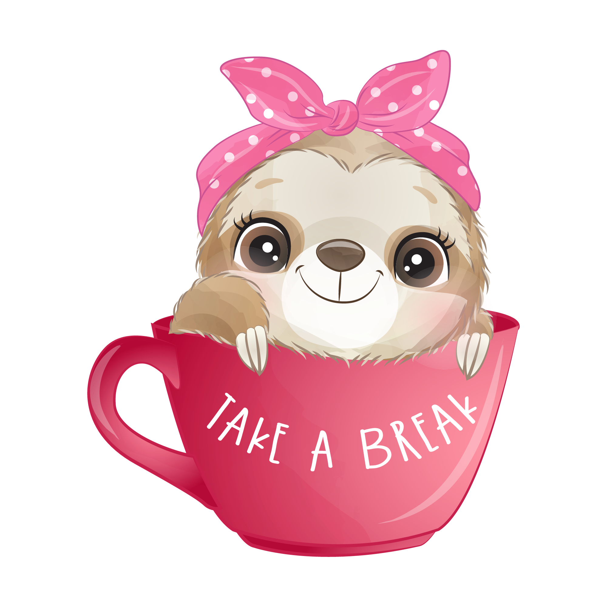 Sloth 28 — Sloth sticker SVG cut file